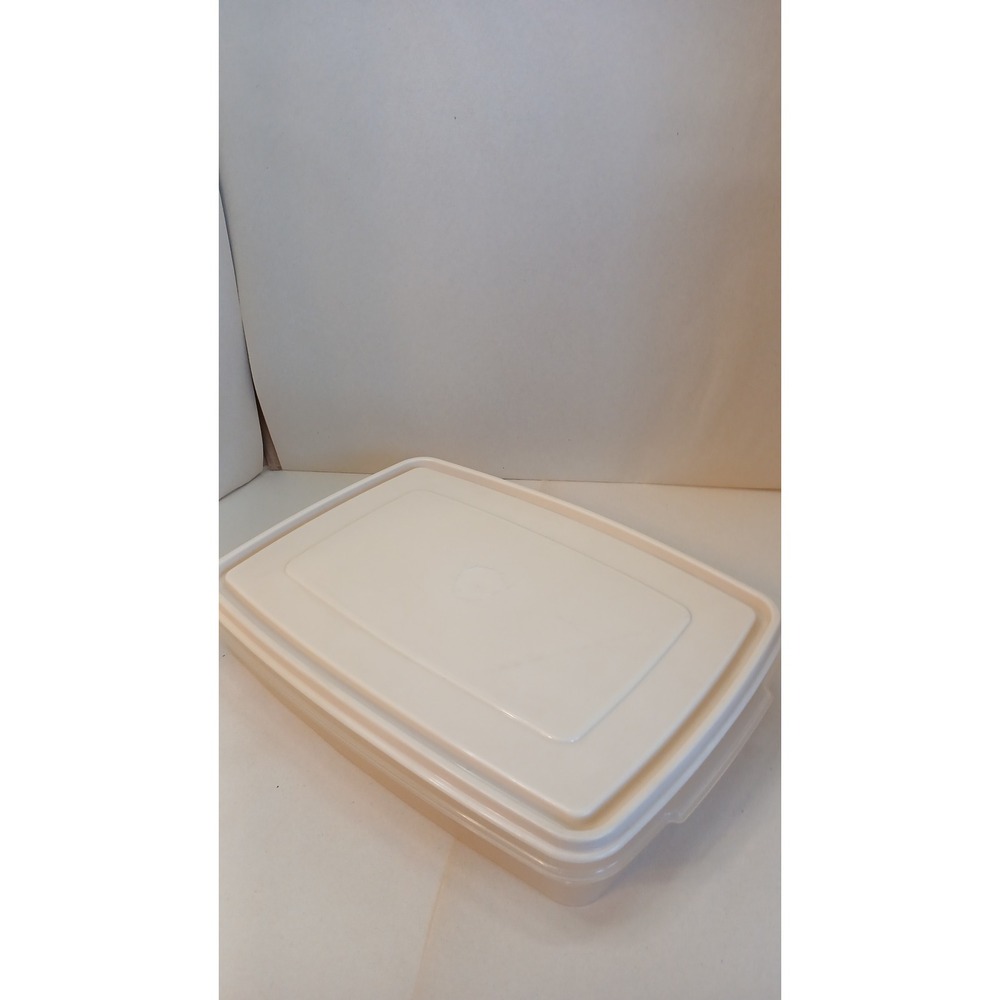 Rubbermaid Egg Keeper Container White Good Servin Saver 20 Slot Tray